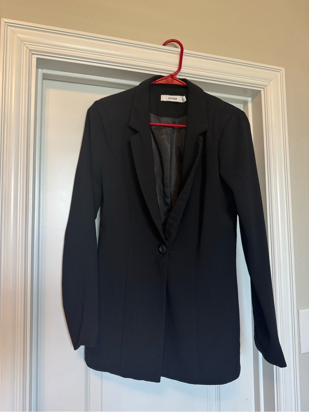 JustFab Black Single-Button Blazer